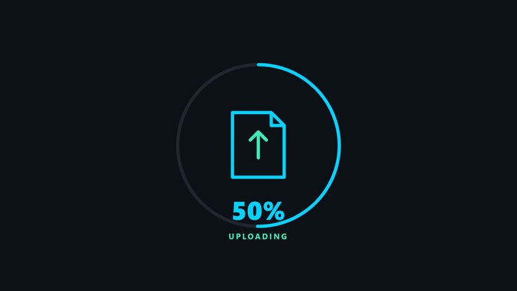 Digital File Upload Progress Bar Animation