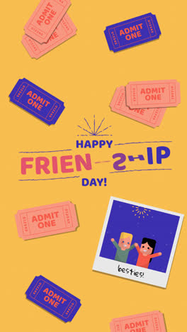 Motion Graphic of Creative friendship day background