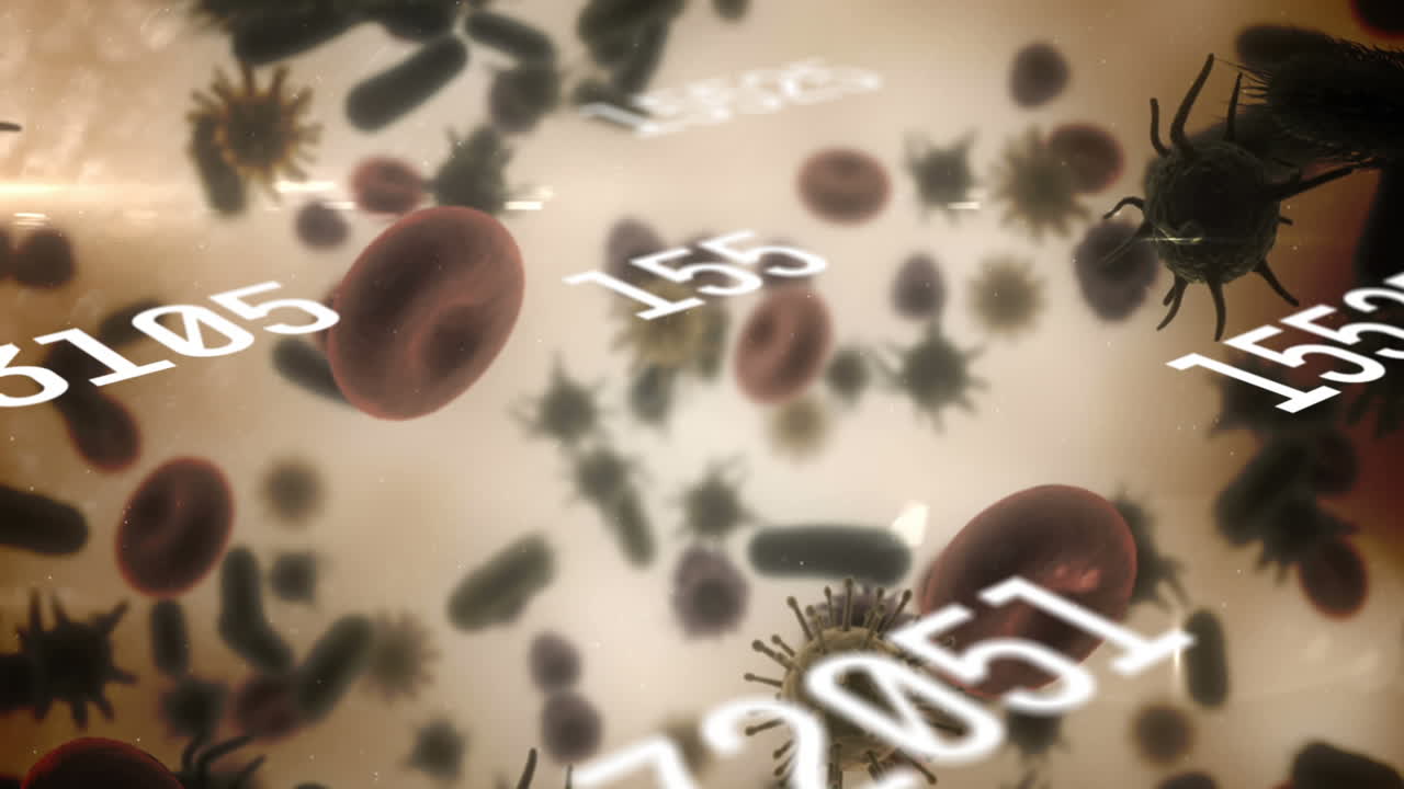 анимация обработки научных данных через цифровые иконки ячеек