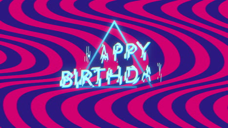 Happy-Birthday-with-neon-waves-and-triangle-on-gradient