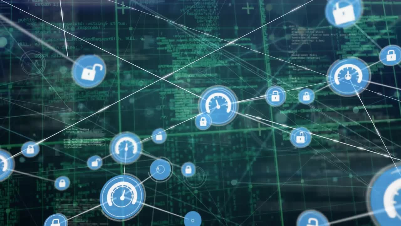 Animation of network of connections over data processing