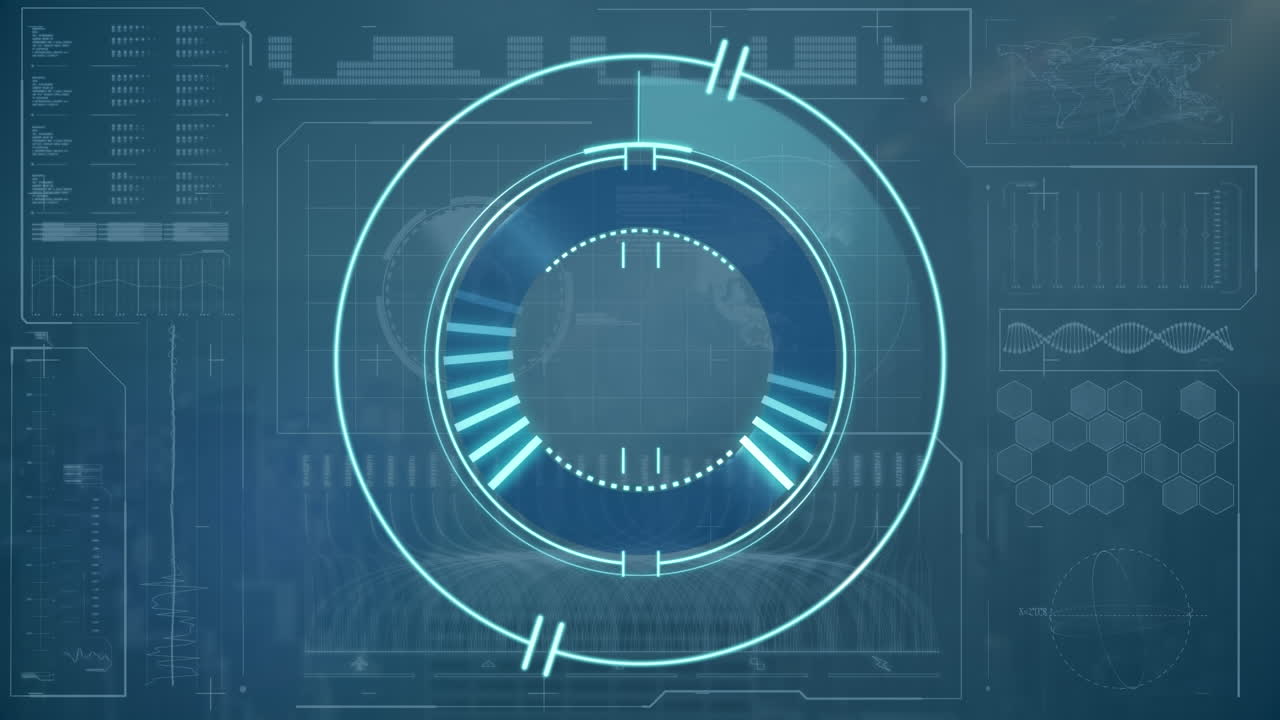 Animation of scope scanning over data processing