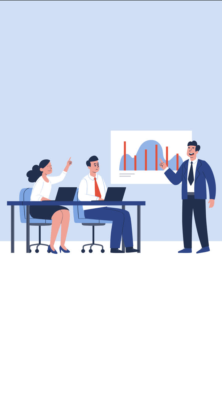 Motion Graphic of Group of people on business training