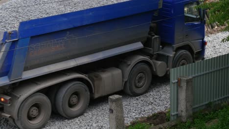 truck carries rubble