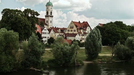 old german town next to danube river