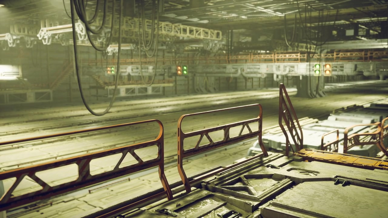 Industrial work setup functional maintenance corridor for technicians