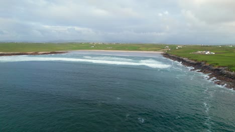 flying towards a beach in county mayo