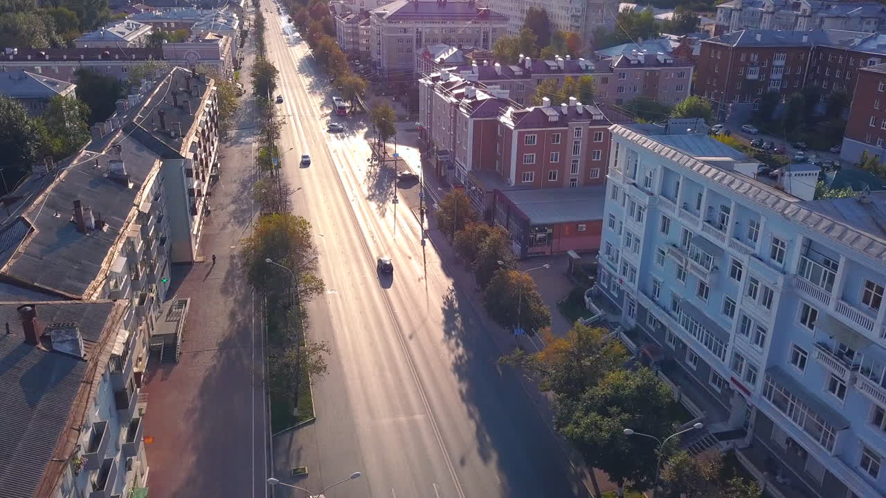 городская улица с воздуха