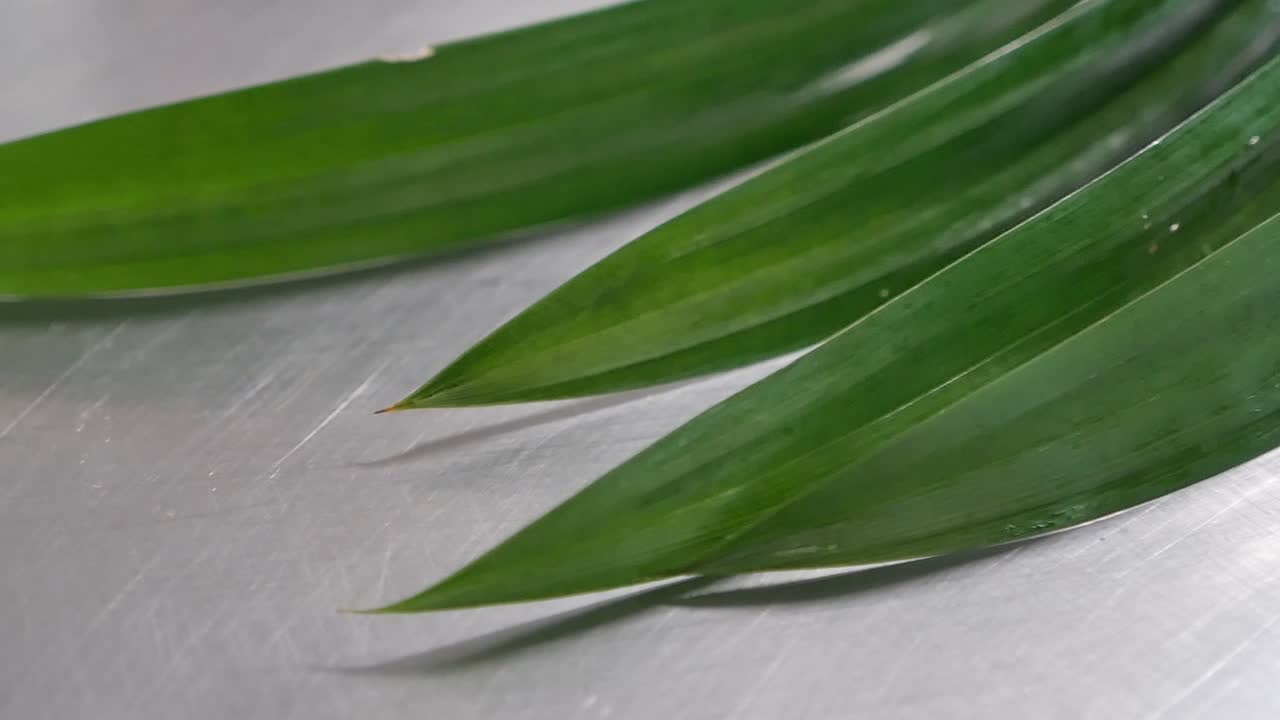 dejar pandan en la parte superior de metal, cerrar