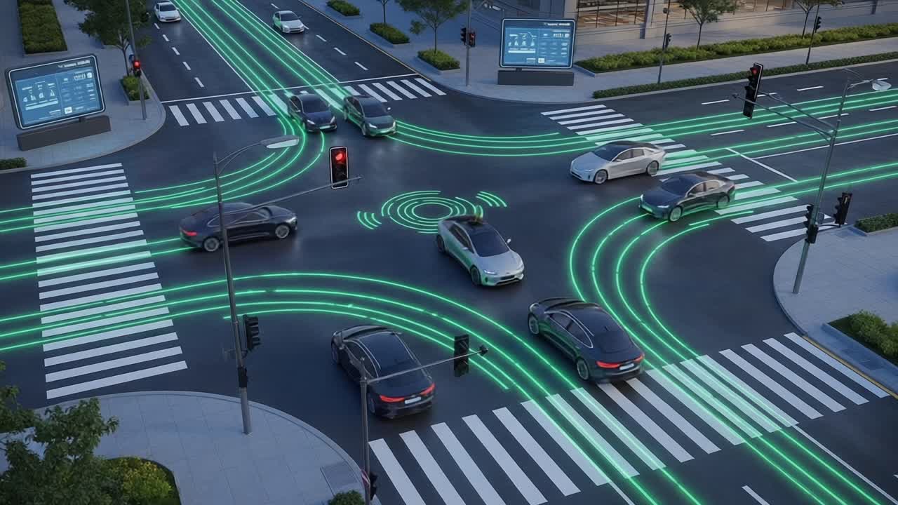 Intelligent Traffic Management System Enhances Urban Mobility with Advanced Signal Control and Real-Time Vehicle Communication for Safer, Efficient Road Usage