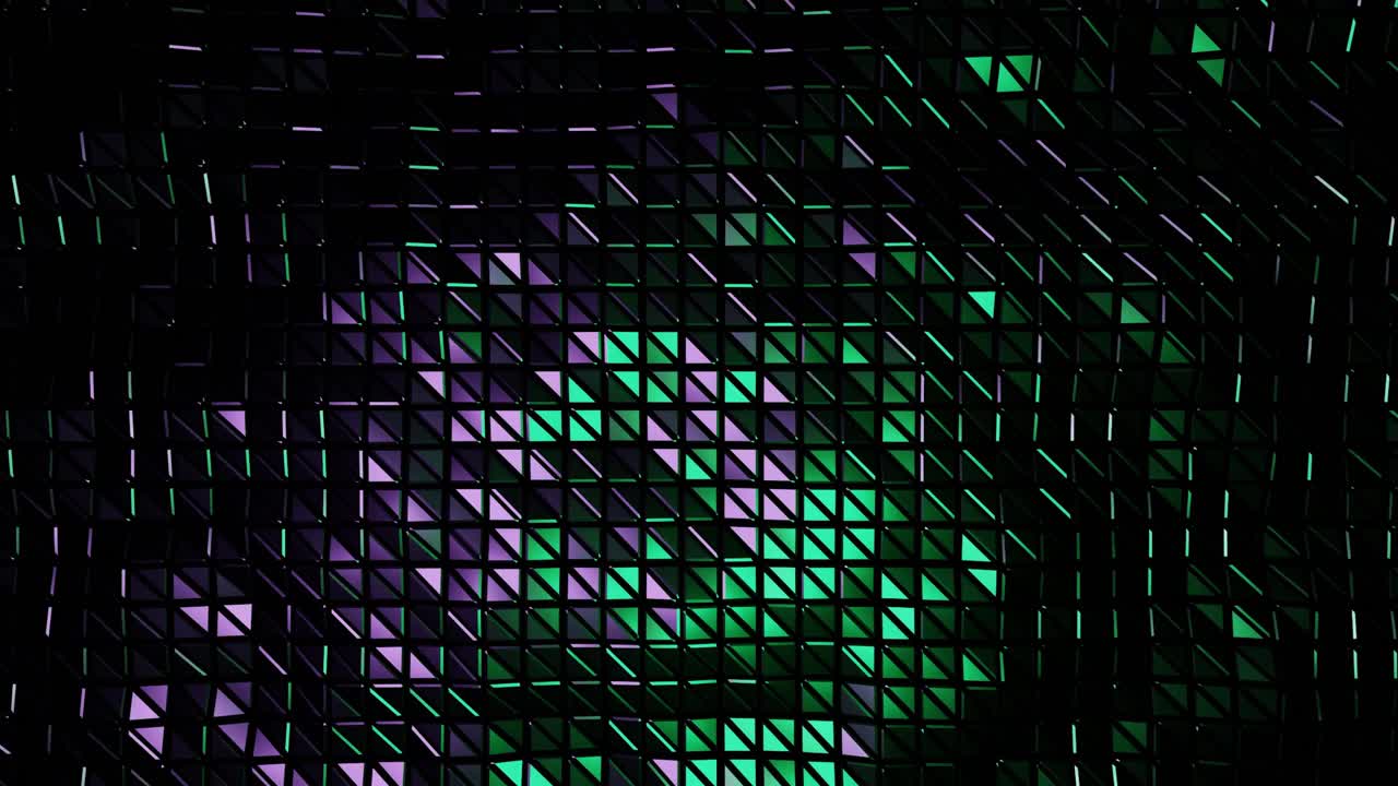Disegno geometrico astratto con colori verde e viola