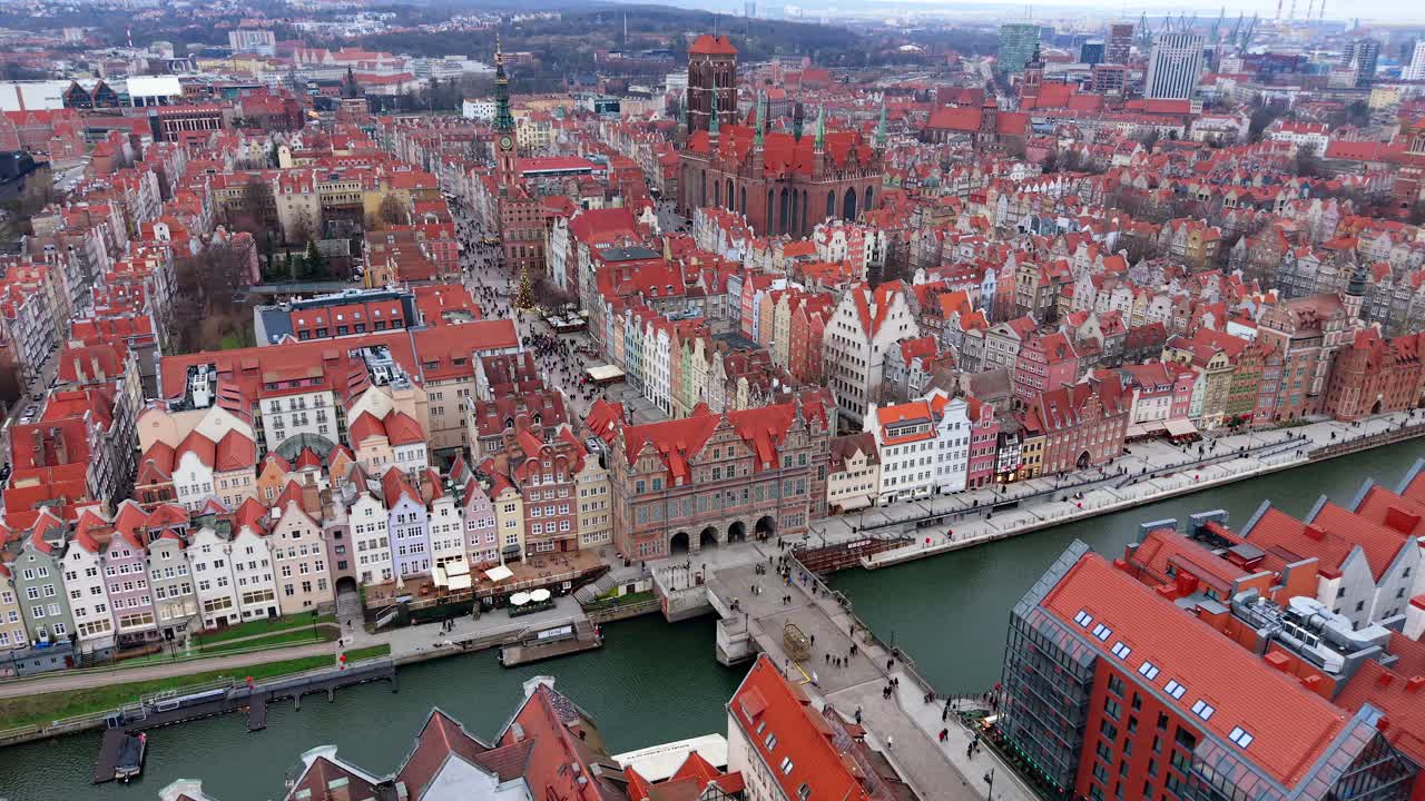 Iconic citywide landmarks, famous tourism destinations Poland, aerial