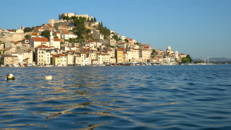 skyline of sibenik city in croatia