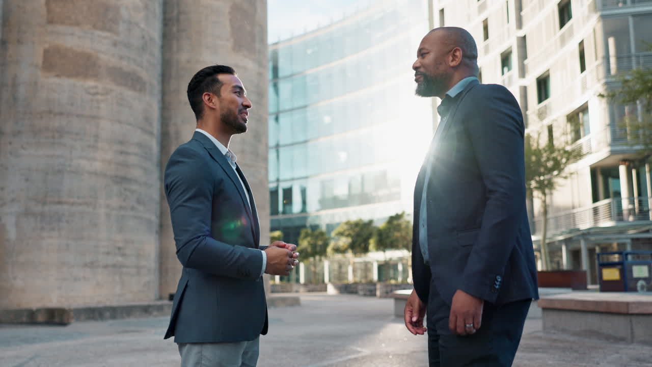 Businessmen Meeting Outdoors