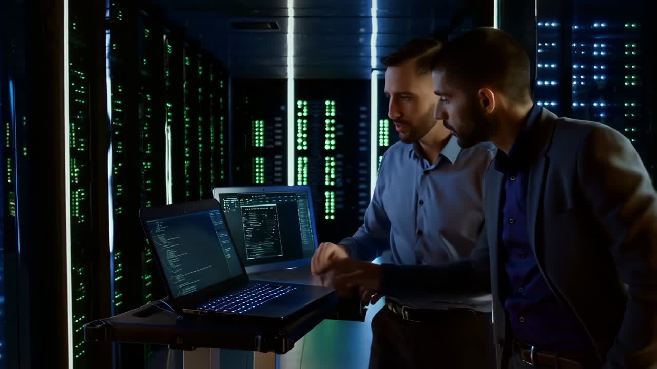 IT Professionals Working in Data Center