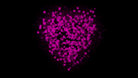 animación en 3d de un corazón latente de lujo brillante. en bucle con el canal alfa.