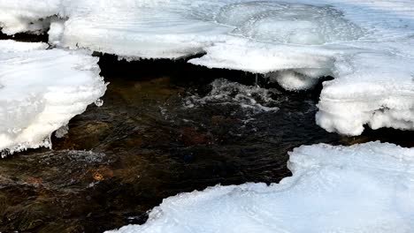 Bancos-De-Hielo-De-Arroyo-Durante-El-Invierno