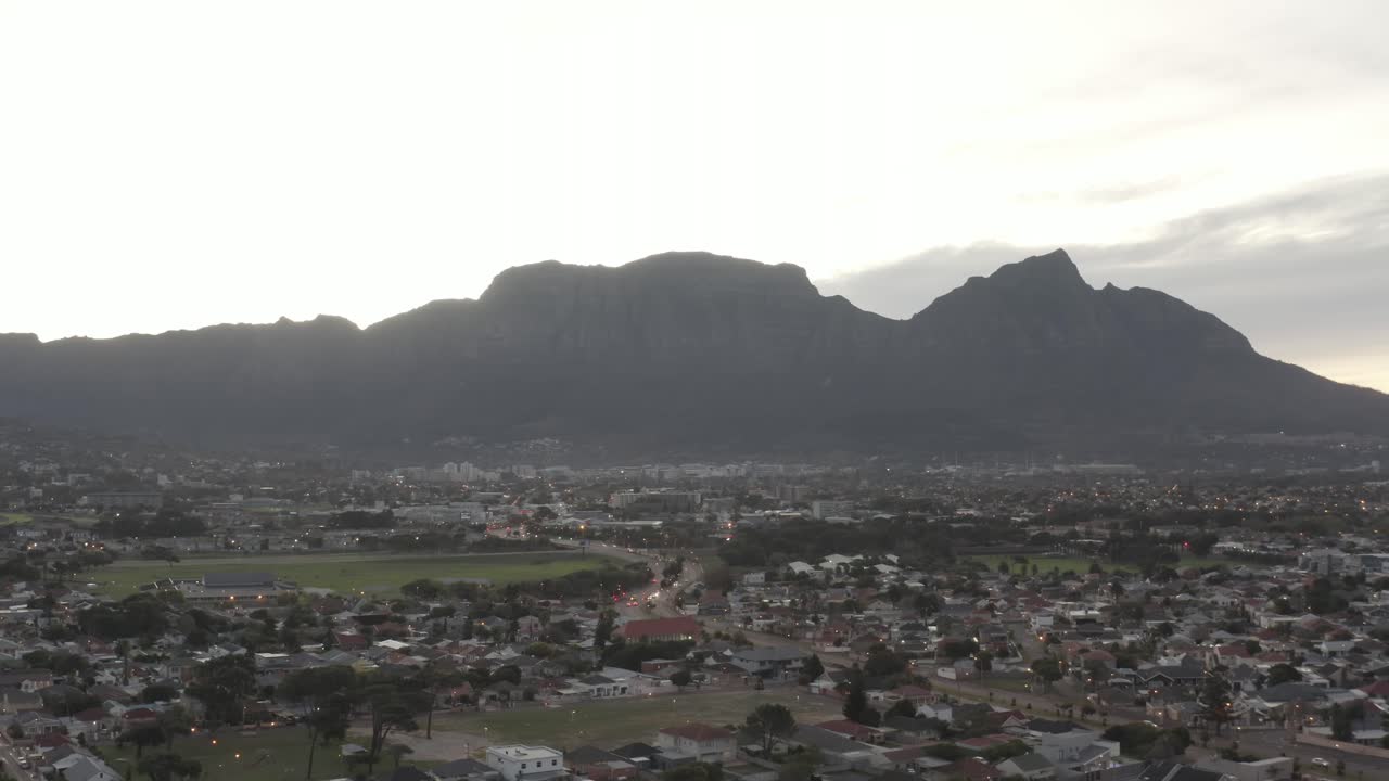 Aerials of a residential area in Cape Town, Southern Suburbs called Lansdowne