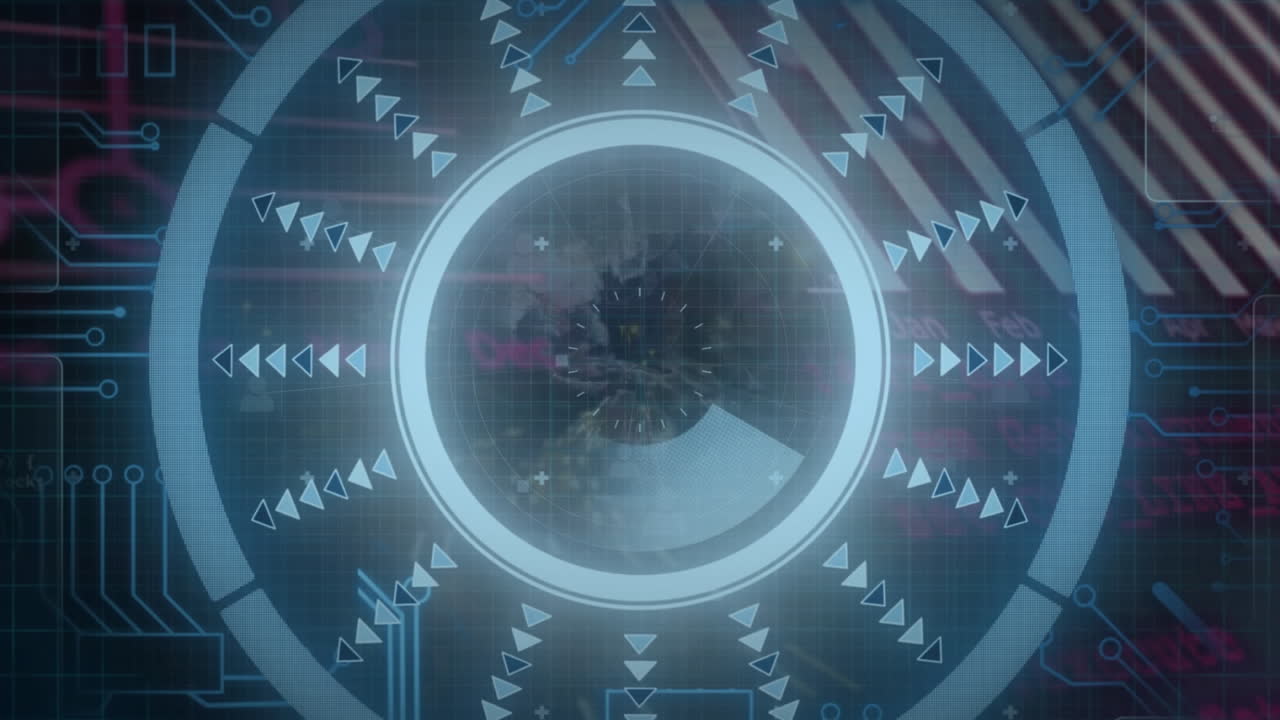 animación del escaneo del alcance y el procesamiento de datos