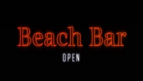 emerging orange beach bar neon billboard