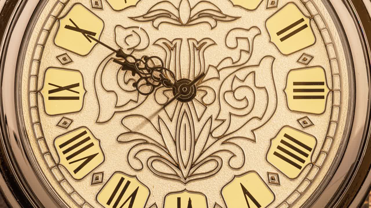 골동품 시계 다이얼 클로즈업. 빈티지 회중시계.