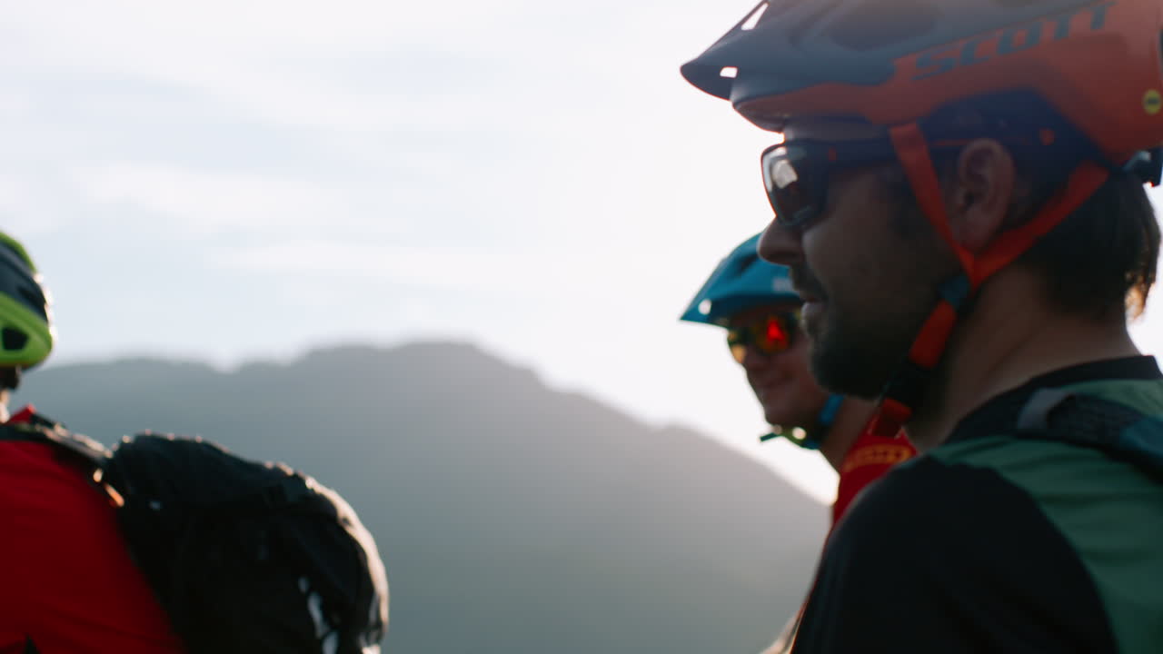 Mountain bikers enjoying a scenic ride