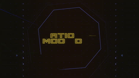 día nacional de la luna en la pantalla de la computadora con hud y elementos geométricos