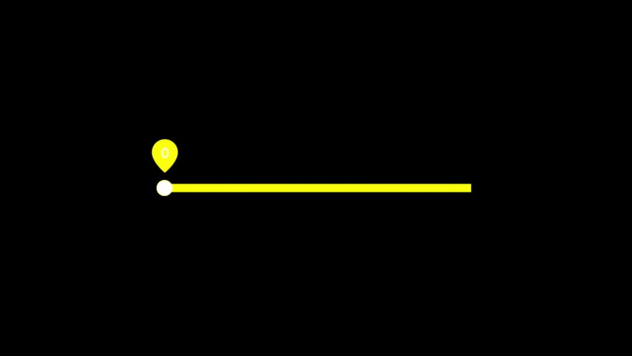 Animation colorful loading bar on black background.