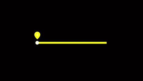 animation colorful loading bar on black background.