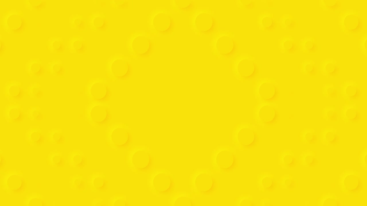 4k luz amarillo soleado dinámico sin costuras en bucle fondo animado con círculos de movimiento.