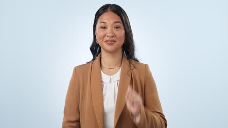 happy, thumbs up and face of business woman