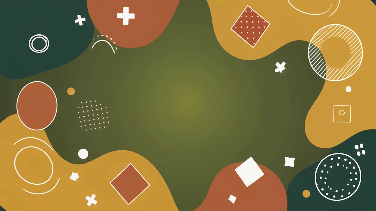 Abstract Animated Background with Organic and Geometric Shapes