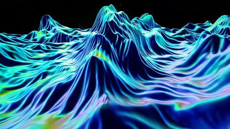 Abstract Glowing Mountains