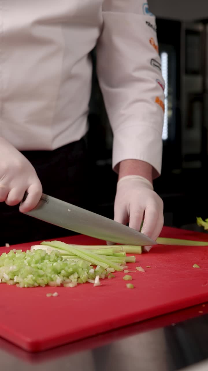 Chef Chopping Celery