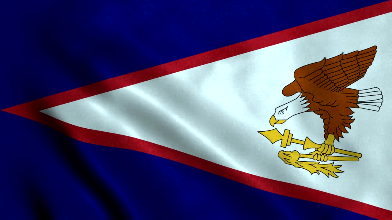bandera de samoa americana con un bucle sin costuras de 4k