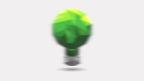 green low poly lightbulb