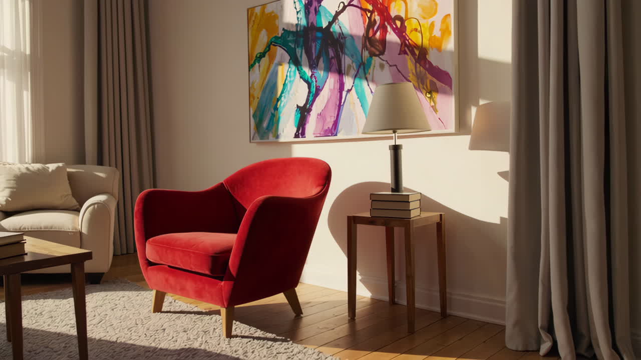 sala de estar elegante con decoración moderna