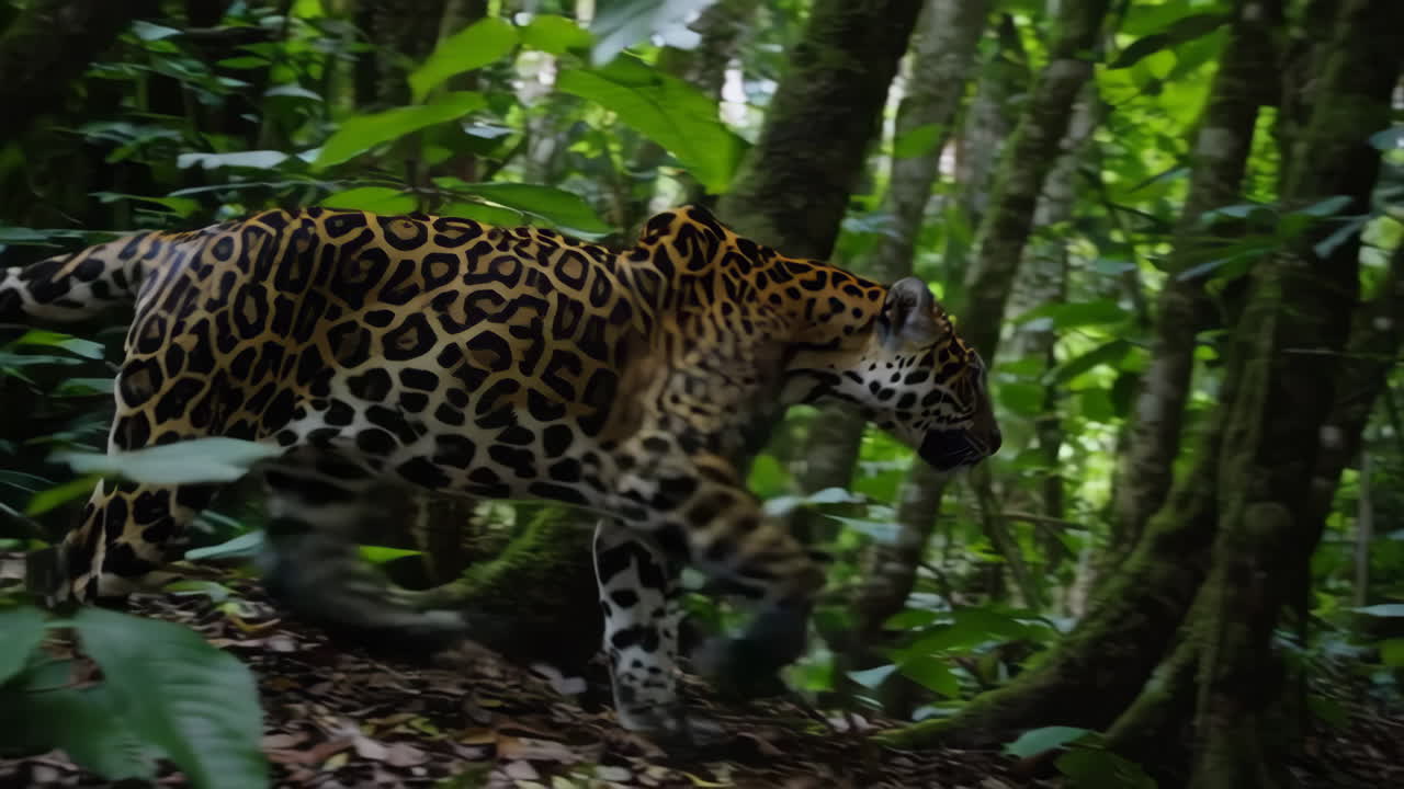 Jaguar in the Rainforest