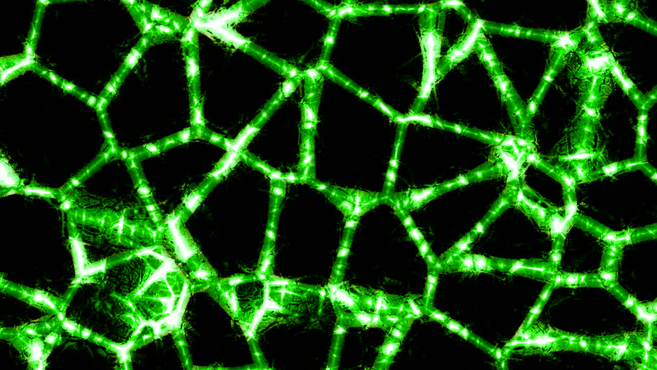 Abstract groen geometrisch patroon op zwarte achtergrond