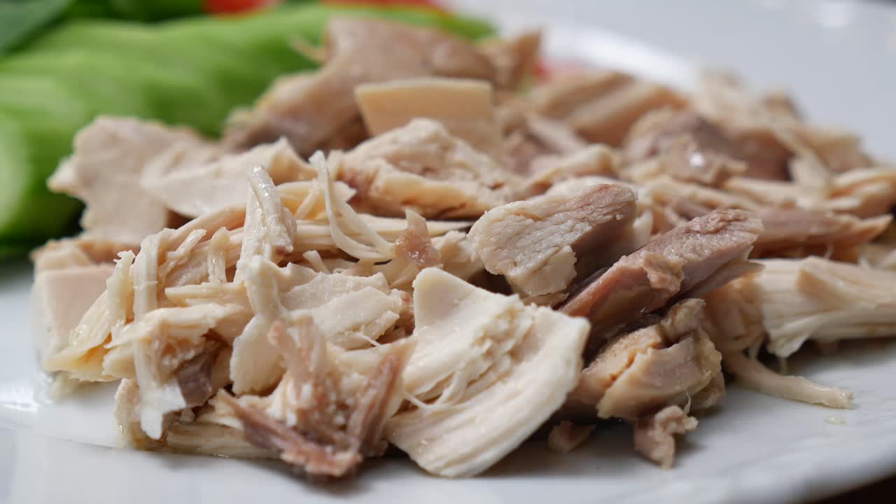 Shredded Chicken on a Plate