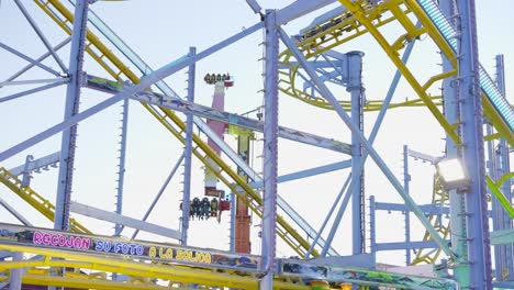 roller coaster at amusement park