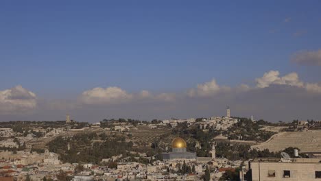 Jerusalem-Skyline-during-day-with-clouds