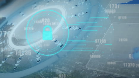 animación del alcance y procesamiento de datos en todo el mundo con una red de conexiones