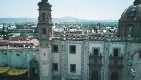 frontal facade view of main church of queretaro