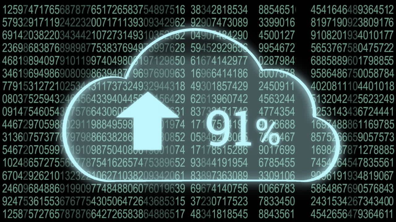 Upload progress clouds and binary codes