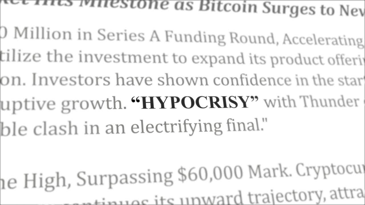 Hypocrisy news headline in different articles