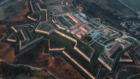 aerial view of a historic fortress