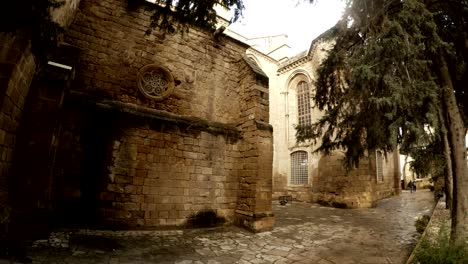 inside yard of cathedral of saint sophia