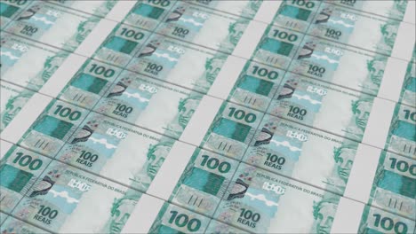 100-Brasilianische-Echte-Banknoten-Werden-Von-Einer-Geldpresse-Gedruckt