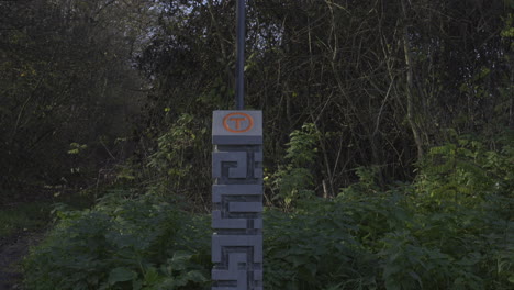 tourist signpost for via transilvanica in the terra dacica region